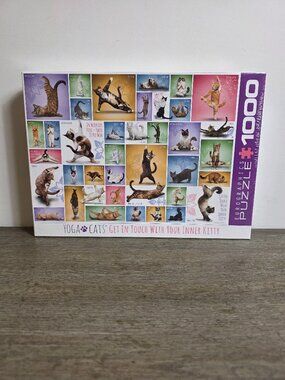 NEW Yoga Cats - 1000 Piece Jigsaw Puzzle by Eurographics